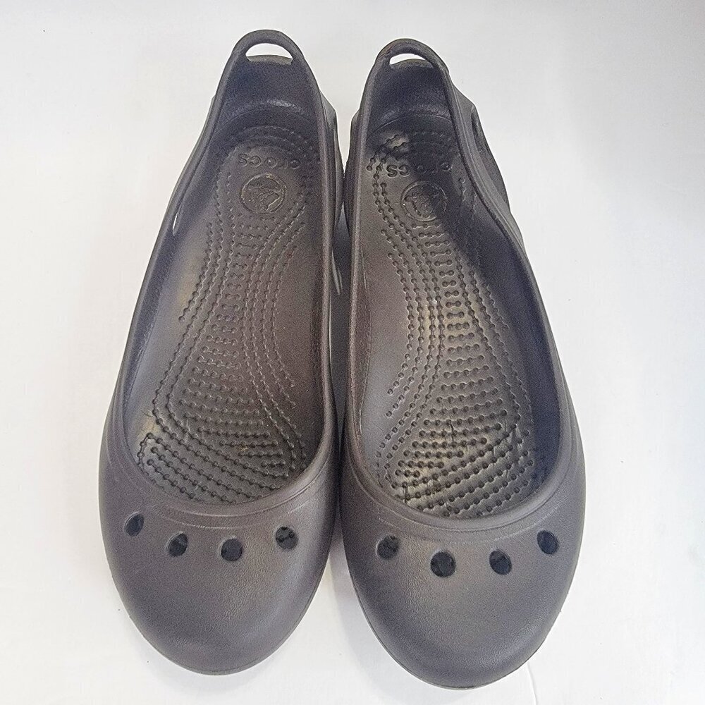 Crocs Women's Kadee Ballet Flats Size 5 Dark Brown